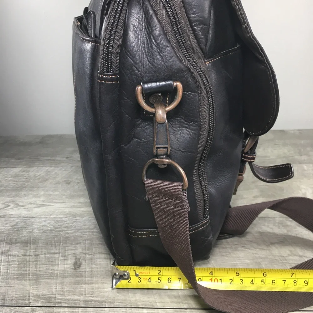Reaction Kenneth Cole Show Business Leather Briefcase Laptop Shoulder Flap Bag